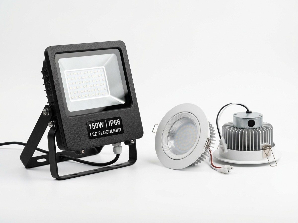 150W IP66 LED Floodlight & Downlights