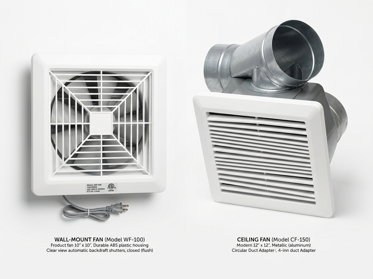 Ceiling & Wall Ventilation Exhaust Fans